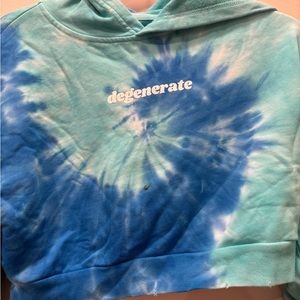 Small "Degenerate" Barstool Sports Cropped Sweatshirt